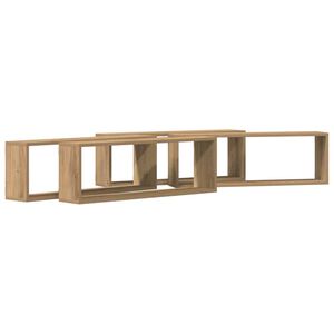 vidaXL Wandplank 4 pcs Ambachtelijk eiken 80 x 15 x 26 cm Bewerkt hout