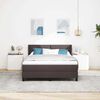 vidaXL Boxspringbed met matras Donkerbruin 190 x 140 cm Polyester