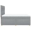 vidaXL Boxspring met matras stof lichtgrijs 140x190 cm