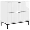 vidaXL Nachtkastje Hoogglans wit 63.5 x 36 x 61 cm Bewerkt hout
