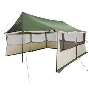vidaXL Gezinstent met dak Groen 450 x 400 x 265 cm Polyester en staal