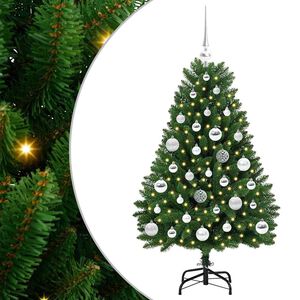 vidaXL Kunstkerstboom 120 cm 150 LED's Warmwit PVC en staal Groen