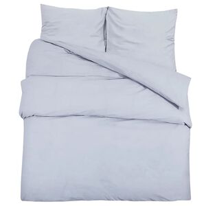 vidaXL Dekbedovertrekset lichtgewicht 155x220 cm microvezel grijs