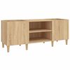 vidaXL Platenkast Sonoma Eiken 121x38x48 cm Bewerkt Hout