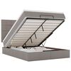 vidaXL Ottoman bed met matras en LED's 140x190cm stof taupe