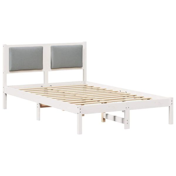 vidaXL Bedframe Lichtgrijs 120 x 190 cm Massief grenenhout