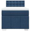 vidaXL Boxspring met matras stof blauw 90x190 cm