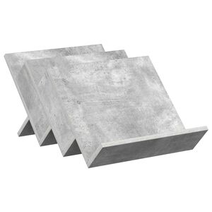 vidaXL Tijdschrift Rek Concerte Grijs 53 x 40 x 28,5 cm Bewerkt hout