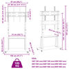 vidaXL Tv-standaard wielen 32"-90" scherm 100 kg Max VESA 800x600 mm