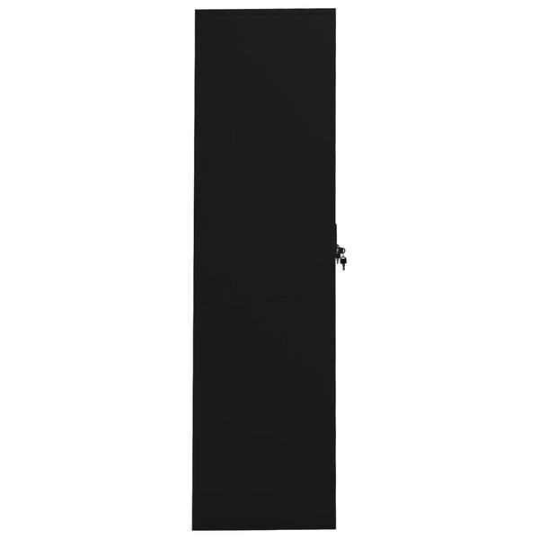 vidaXL Kledingkast 80x50x180 cm staal zwart