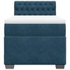 vidaXL Boxspring met matras fluweel donkerblauw 90x200 cm