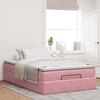 vidaXL Ottoman bed met matras 120x200cm fluweel roze
