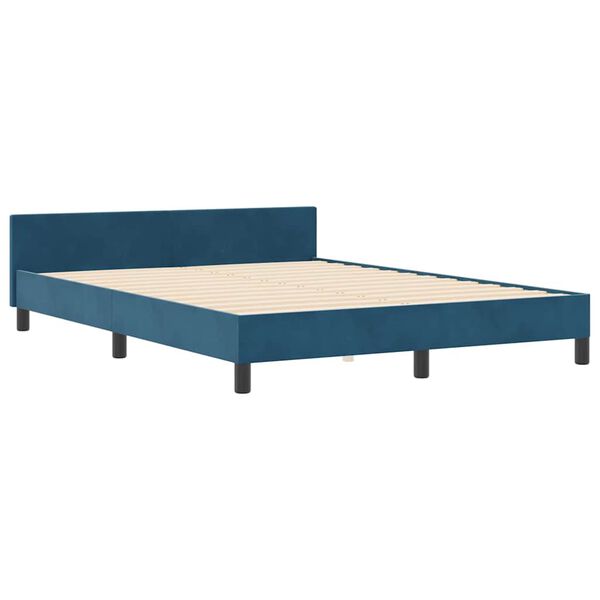 vidaXL Boxspringbed met hoofdeinde Donkerblauw 180 x 200 cm Fluweel