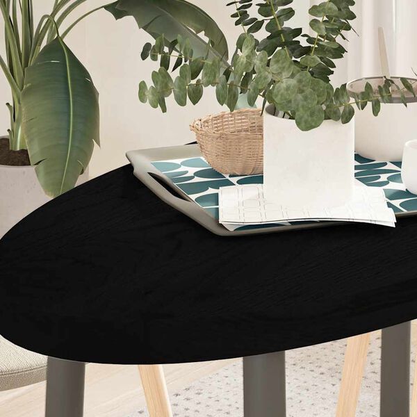 vidaXL Tafelblad 100x50x4 cm ovaal massief eikenhout donkerbruin