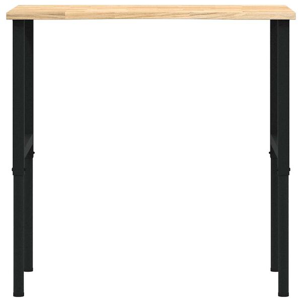 vidaXL Werkbank 100x60x(71,5-98) cm massief eikenhout