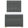 vidaXL Boxspring met matras stof donkergrijs 90x190 cm