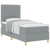 vidaXL Boxspringbed met matras Lichtgrijs 80 x 200 cm Stof