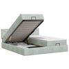 vidaXL Ottoman bed met matras met hoofdeinde 2 st Lichtgrijs Fluweel