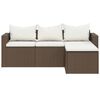vidaXL Loungeset poly rattan bruin