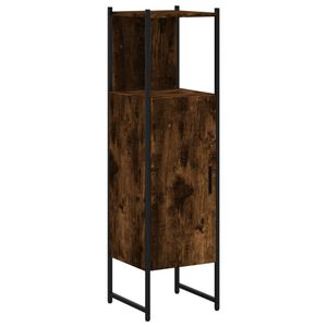 vidaXL Badkamerkast 33x33x120,5 cm bewerkt hout gerookt eikenkleurig
