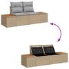 vidaXL Tuin Sofa Set met kussen 7 pcs Beige Poly riet