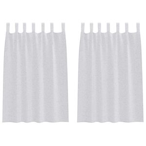 vidaXL Voile Gordijn 2 st Lichtgrijs 140 x 140 cm Polyester