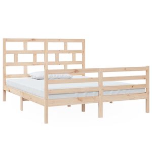 vidaXL Bedframe massief grenenhout 160x200 cm