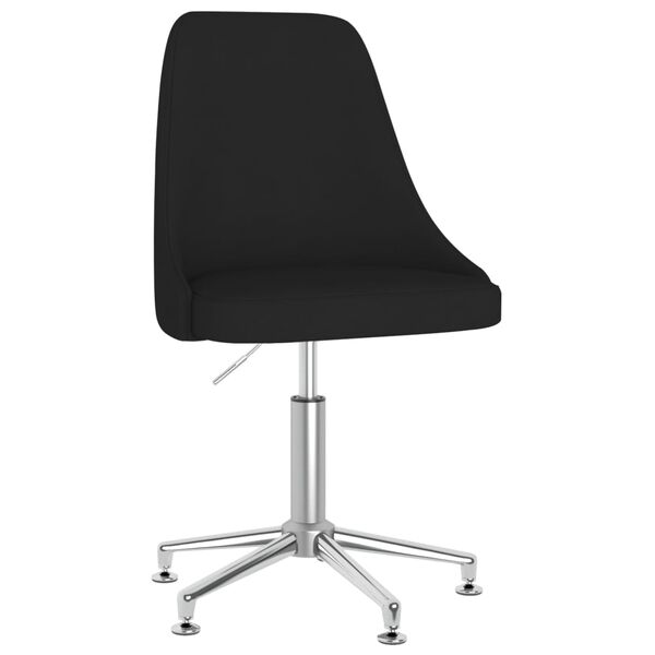 vidaXL Kantoorstoel draaibaar stof zwart