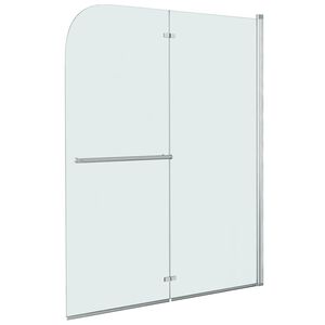 vidaXL Douchewand inklapbaar 2 panelen 120x140 cm ESG