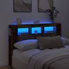vidaXL Hoofdeinde met LED 160x18,5x103,5 cm bewerkt hout oud hout