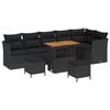 vidaXL Tuin Sofa Set met kussen met opslag 9 pcs Zwart 90 x 55 x 71 cm