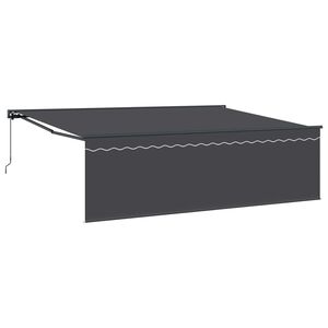 vidaXL Uitschuifbare luifel Antraciet 450 &times; 300 cm