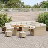 vidaXL Tuinbankenset 12 pcs Beige poly rattan