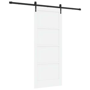 vidaXL Schuifdeur ORKDAL 83 x 202 cm Massief grenenhout Wit
