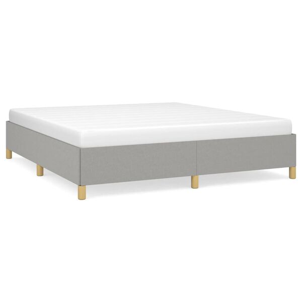 vidaXL Boxspring bed stof lichtgrijs 160x200 cm