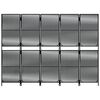 vidaXL Kamerscherm 5 panelen poly rattan zwart