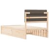 vidaXL Bedframe met Gevoerd Hoofdgedeelte Taupe 100 x 200 cm