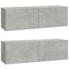 vidaXL Tv-meubelen 2 st wandgemonteerd 100x30x30 cm hout betongrijs