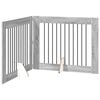 vidaXL Opvouwbaar hondenhek met standaards 2 st Grijs Sonoma 200,5 cm
