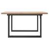 vidaXL Salontafel O-frame 90x90x45,5 cm grenenhout en staal