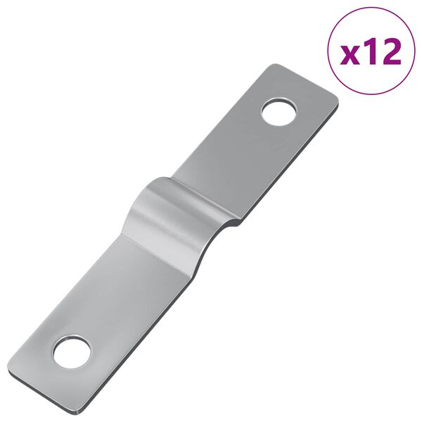 vidaXL Strijkplaat 12 pcs Zilver 50 x 10 x 1,2 mm IJzer