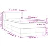 vidaXL Boxspring met matras fluweel lichtgrijs 90x210 cm