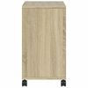 vidaXL Bijzettafel met wieltjes 50x30x55 cm hout sonoma eikenkleurig