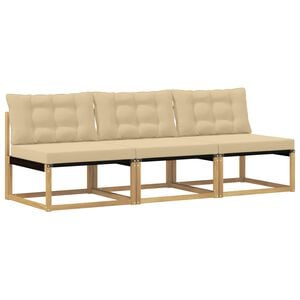 vidaXL Buiten Midden Sofa Massief Acaciahout Wit