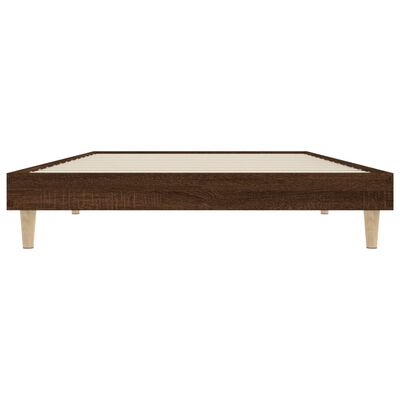 vidaXL Bedframe zonder matras bewerkt hout bruin eikenkleur 90x200 cm