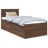 vidaXL Bedframe met hoofdeinde Bruin Eiken 90 x 190 cm Bewerkt hout