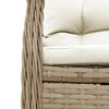 vidaXL 5-delige Tuinset met kussens poly rattan beige