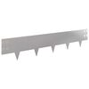 vidaXL Gazonrand 50 pcs 100 x 20 cm Staal Zilverkleurig