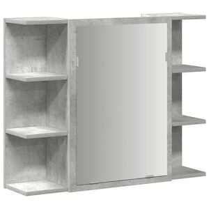 vidaXL Badkamerspiegelkast 80x20,5x64 cm bewerkt hout betongrijs