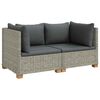 vidaXL 2 st Rieten Loungeset met Kussens GENDT Natuurlijk rattan